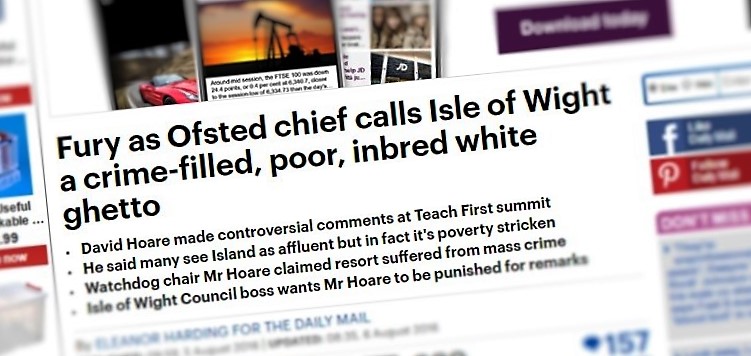 Ofsted Chairman apologises for “ghetto” remarks